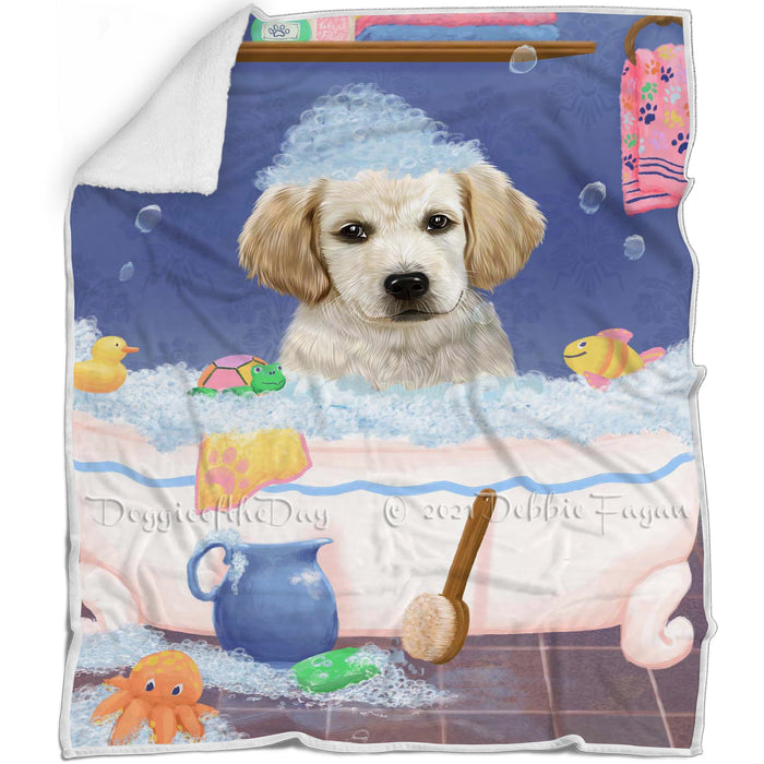Rub A Dub Dog In A Tub Labradors Dog Blanket BLNKT143099