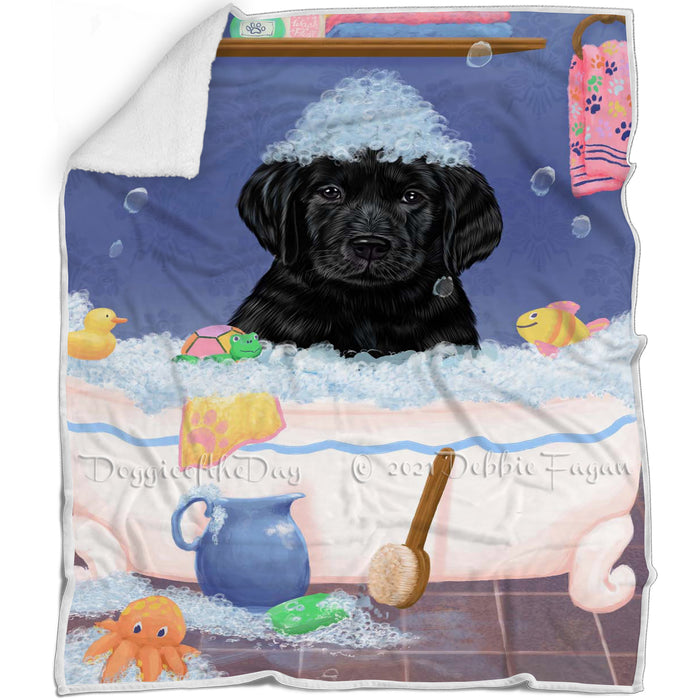 Rub A Dub Dog In A Tub Labradors Dog Blanket BLNKT143097