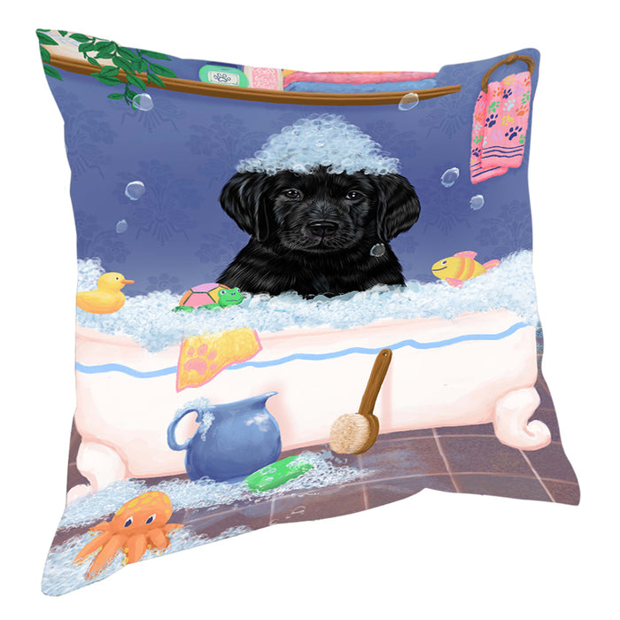 Rub A Dub Dog In A Tub Labradors Dog Pillow with Top Quality High-Resolution Images - Ultra Soft Pet Pillows for Sleeping - Reversible & Comfort - Ideal Gift for Dog Lover - Cushion for Sofa Couch Bed - 100% Polyester, PILA90619