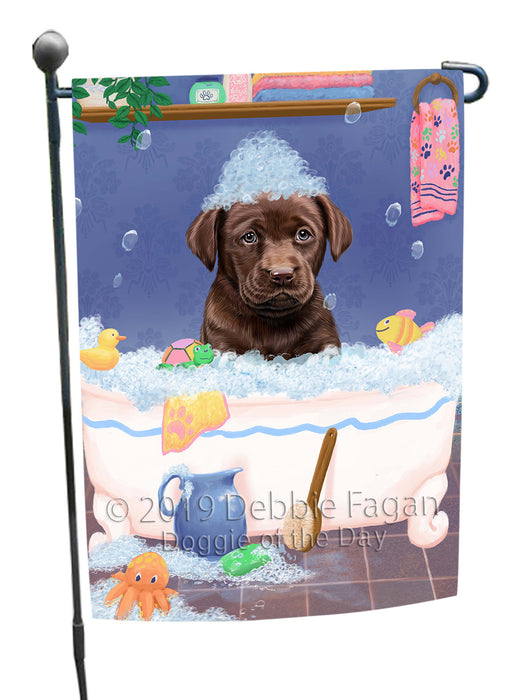 Rub A Dub Dog In A Tub Labradors Dog Garden Flag GFLG66245