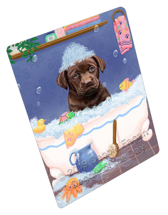 Rub A Dub Dog In A Tub Labradors Dog Cutting Board - For Kitchen - Scratch & Stain Resistant - Designed To Stay In Place - Easy To Clean By Hand - Perfect for Chopping Meats, Vegetables, CA81744