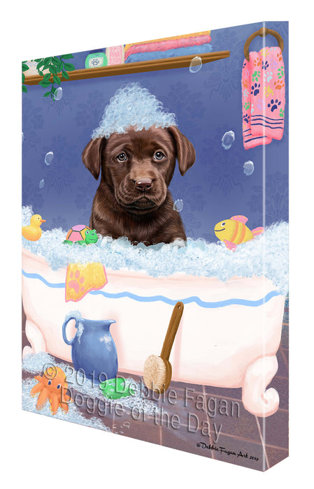 Rub A Dub Dog In A Tub Labradors Dog Canvas Print Wall Art Décor CVS143009