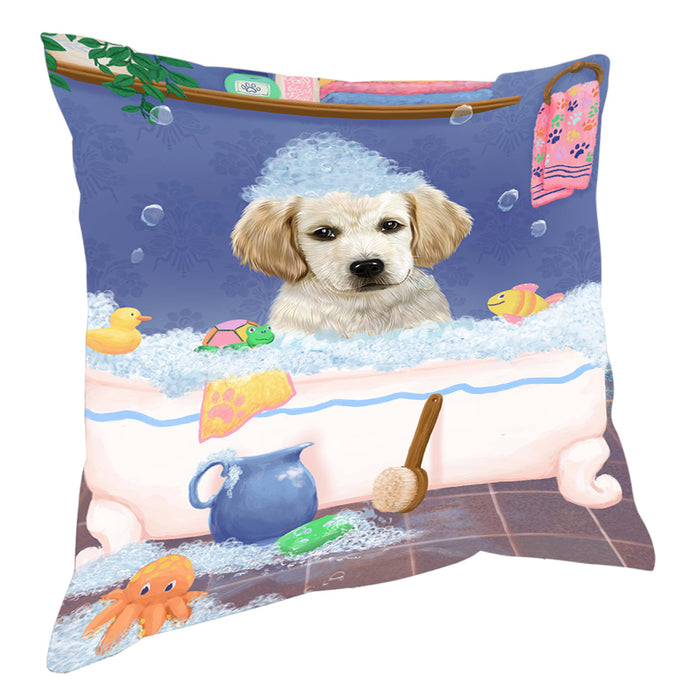 Rub A Dub Dog In A Tub Labradors Dog Pillow with Top Quality High-Resolution Images - Ultra Soft Pet Pillows for Sleeping - Reversible & Comfort - Ideal Gift for Dog Lover - Cushion for Sofa Couch Bed - 100% Polyester, PILA90625