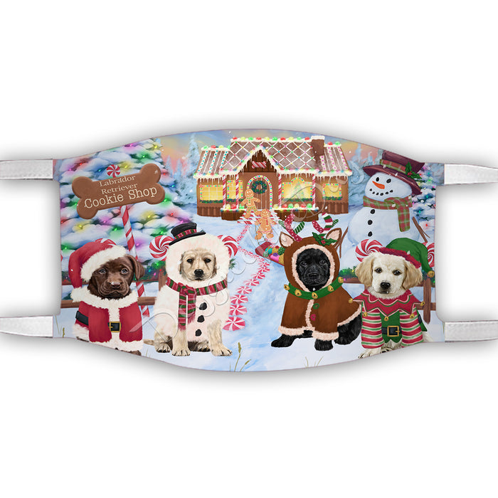 Holiday Gingerbread Cookie Labrador Dogs Shop Face Mask FM48908