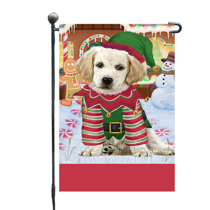 Personalized Gingerbread Candyfest Labradors Dog Custom Garden Flag GFLG64082