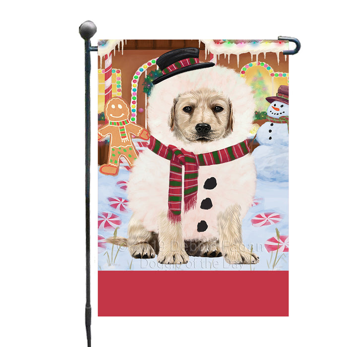 Personalized Gingerbread Candyfest Labradors Dog Custom Garden Flag GFLG64085