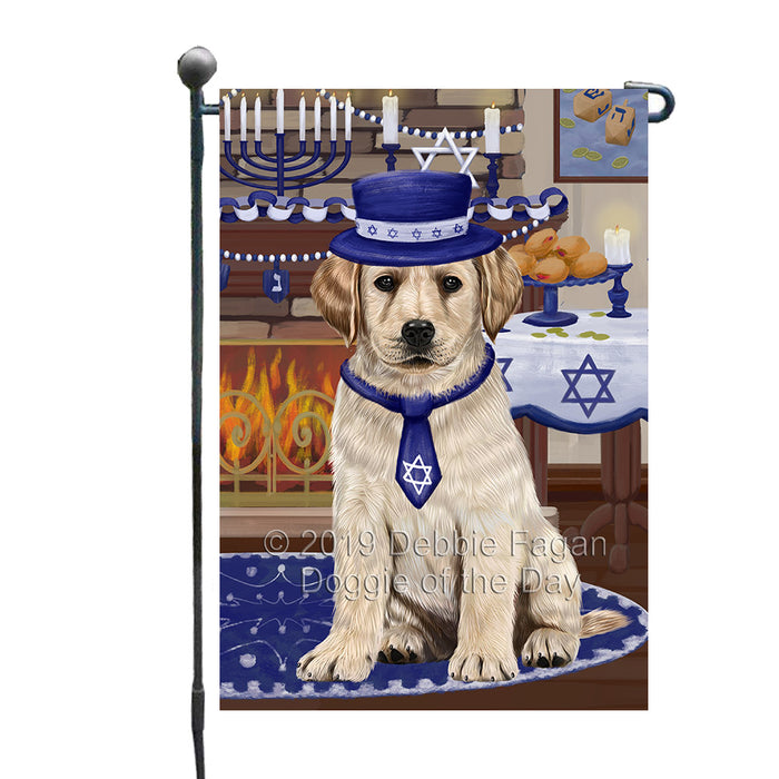 Happy Hanukkah Family and Happy Hanukkah Both Labradors Dog Garden Flag GFLG65729