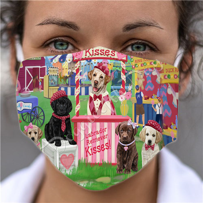 Carnival Kissing Booth Labrador Dogs Face Mask FM48058