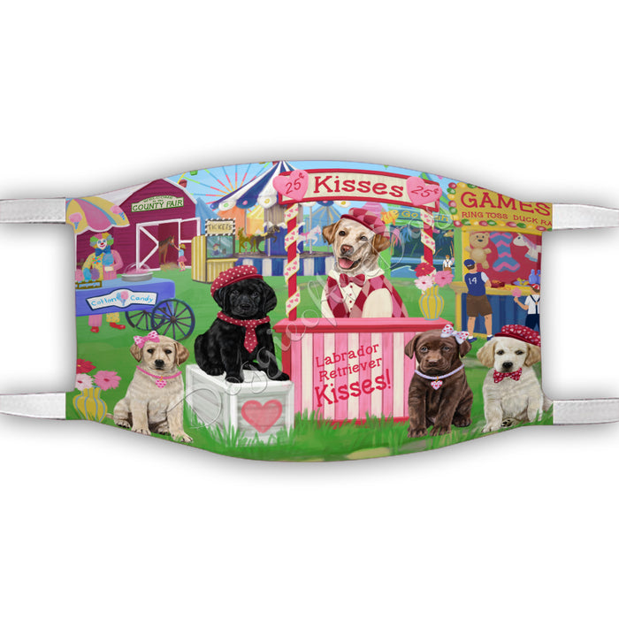 Carnival Kissing Booth Labrador Dogs Face Mask FM48058