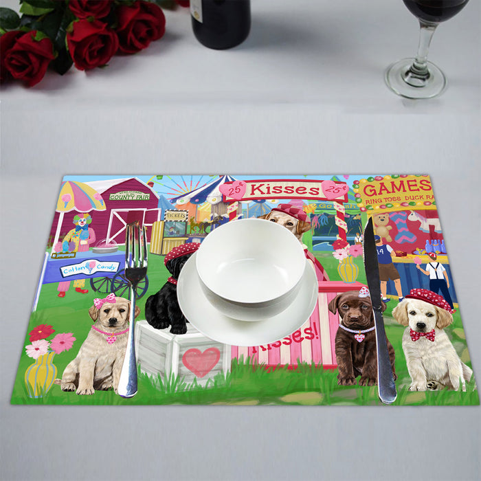 Carnival Kissing Booth Labradors Dogs Placemat