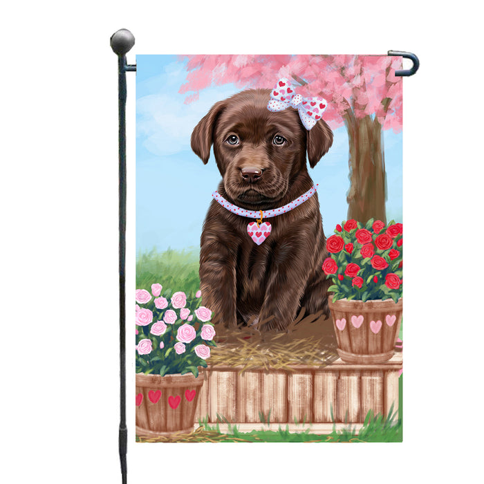 Personalized Rosie 25 Cent Kisses Labradors Dog Custom Garden Flag GFLG64733