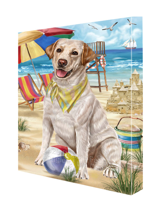 Pet Friendly Beach Labradors Dog Canvas Wall Art - Premium Quality Ready to Hang Room Decor Wall Art Canvas - Unique Animal Printed Digital Painting for Decoration CVS161