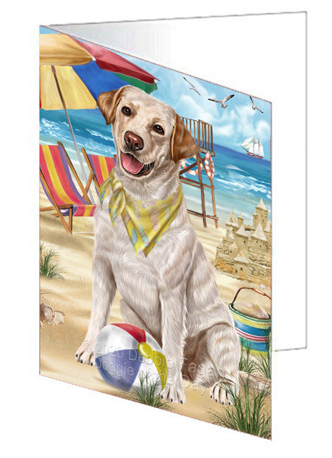 Pet Friendly Beach Labradors Dog Handmade Artwork Assorted Pets Greeting Cards and Note Cards with Envelopes for All Occasions and Holiday Seasons