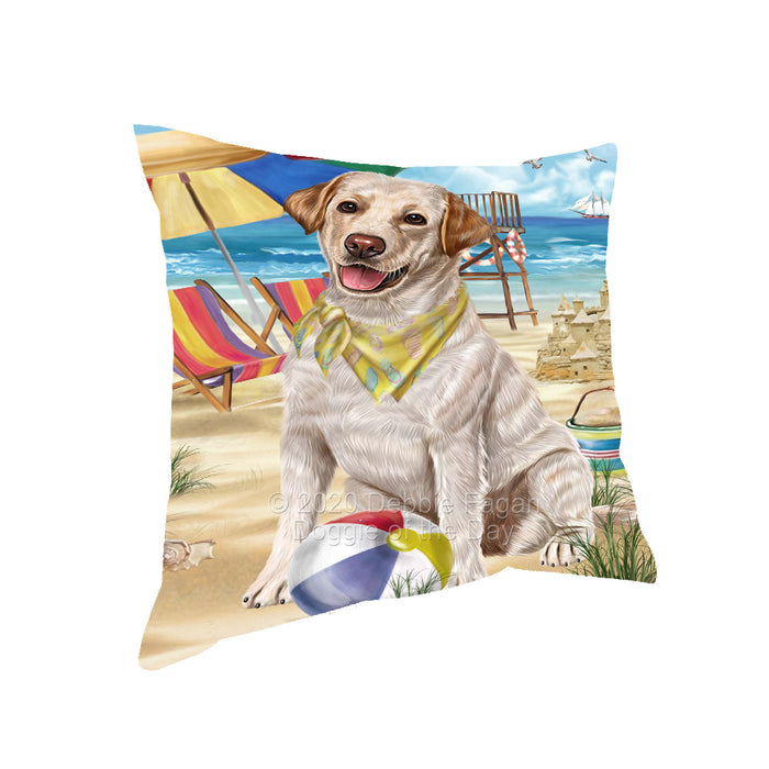 Pet Friendly Beach Labradors Dog Pillow with Top Quality High-Resolution Images - Ultra Soft Pet Pillows for Sleeping - Reversible & Comfort - Ideal Gift for Dog Lover - Cushion for Sofa Couch Bed - 100% Polyester, PILA91684