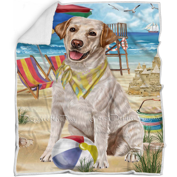 Pet Friendly Beach Labrador Retriever Dog Blanket BLNKT142516