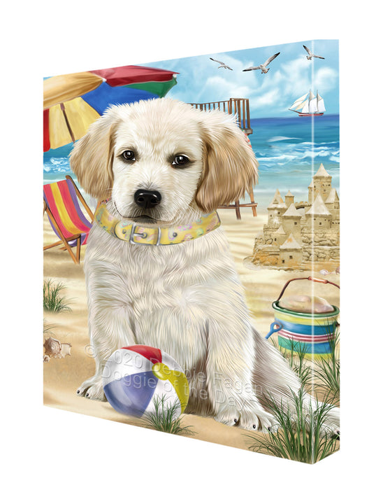 Pet Friendly Beach Labradors Dog Canvas Wall Art - Premium Quality Ready to Hang Room Decor Wall Art Canvas - Unique Animal Printed Digital Painting for Decoration CVS162