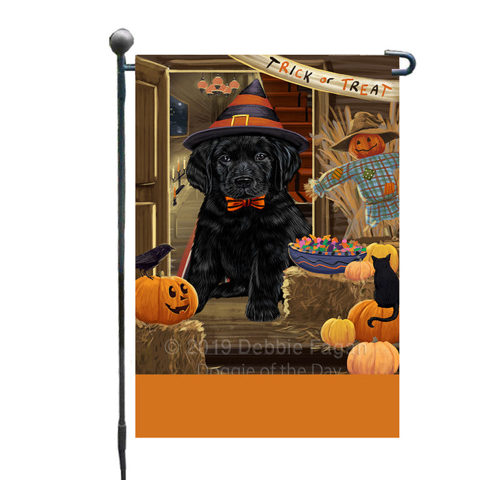 Personalized Enter at Own Risk Trick or Treat Halloween Labrador Dog Custom Garden Flags GFLG-DOTD-A59629