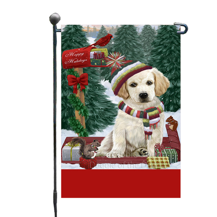 Personalized Merry Christmas Woodland Sled  Labradors Dog Custom Garden Flags GFLG-DOTD-A61617