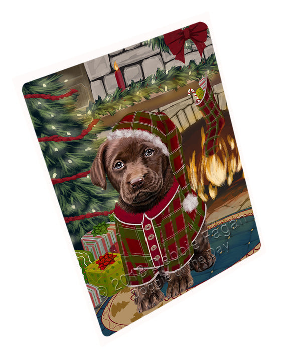 The Stocking was Hung Labrador Dog Magnet MAG71181 (Small 5.5" x 4.25")