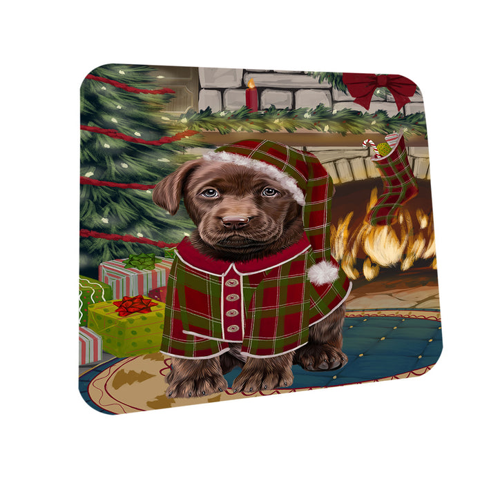 The Stocking was Hung Labrador Dog Coasters Set of 4 CST55306