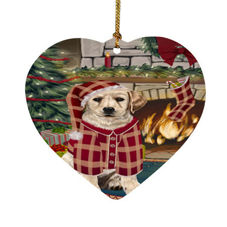 The Stocking was Hung Labrador Dog Heart Christmas Ornament HPOR55706