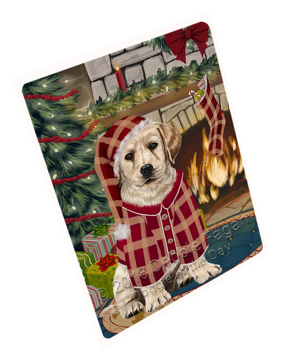 The Stocking was Hung Labrador Dog Magnet MAG71187 (Small 5.5" x 4.25")