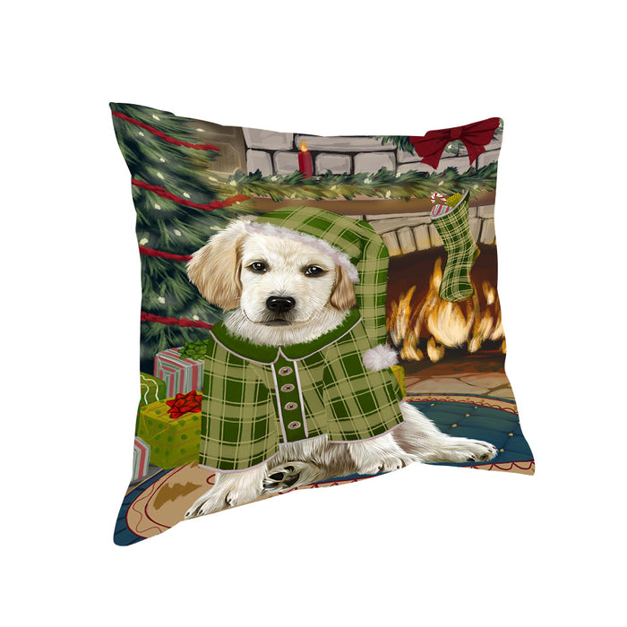 The Stocking was Hung Labrador Dog Pillow PIL70332