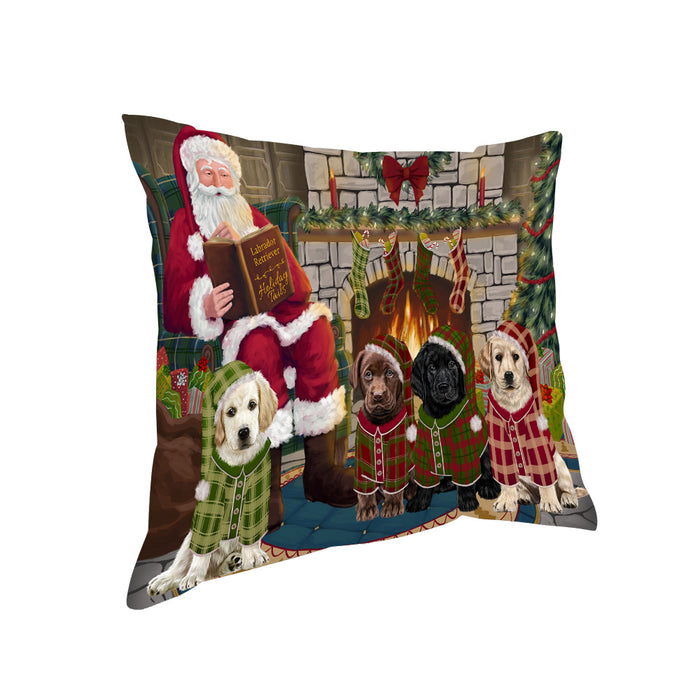 Christmas Cozy Holiday Tails Labradors Dog Pillow PIL69464