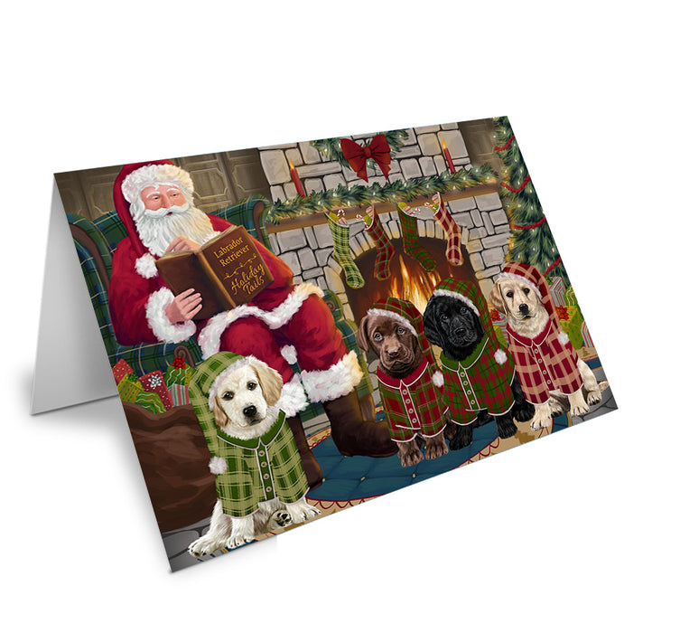 Christmas Cozy Holiday Tails Labradors Dog Handmade Artwork Assorted Pets Greeting Cards and Note Cards with Envelopes for All Occasions and Holiday Seasons GCD69917
