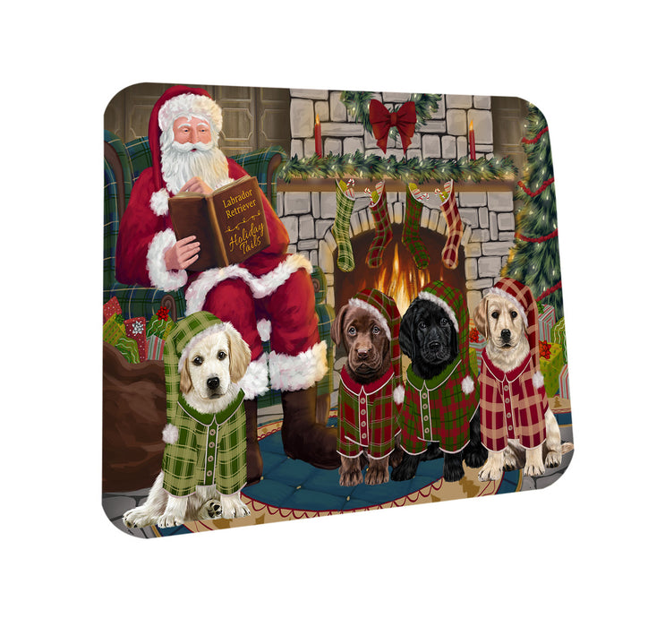 Christmas Cozy Holiday Tails Labradors Dog Coasters Set of 4 CST55092