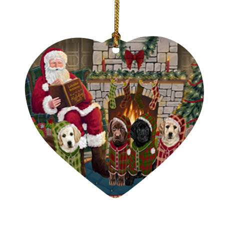 Christmas Cozy Holiday Tails Labradors Dog Heart Christmas Ornament HPOR55490