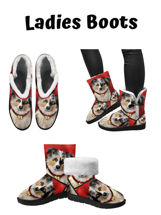 Add Your PERSONALIZED PET Painting Portrait on Women's Snow Boot