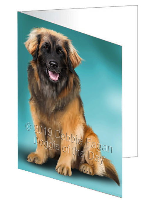 Leonberger Dog Handmade Artwork Assorted Pets Greeting Cards and Note Cards with Envelopes for All Occasions and Holiday Seasons GCD77648