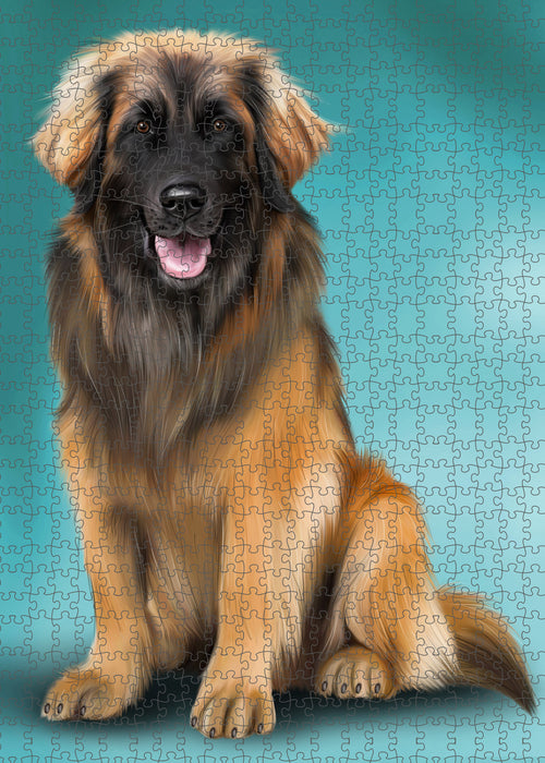 Leonberger Dog Portrait Jigsaw Puzzle for Adults Animal Interlocking Puzzle Game Unique Gift for Dog Lover's with Metal Tin Box