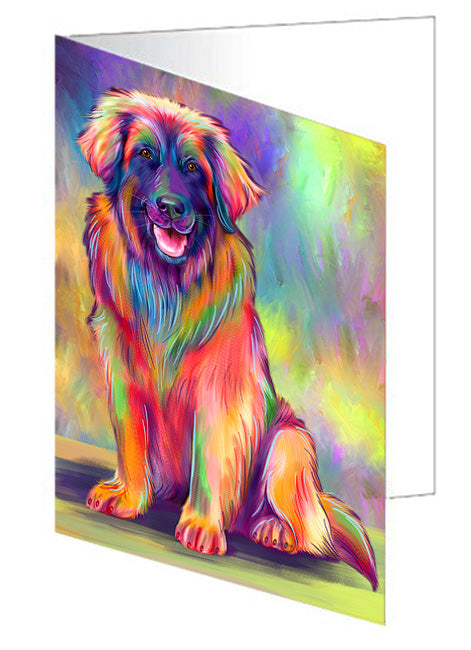 Paradise Wave Leonberger Dog Handmade Artwork Assorted Pets Greeting Cards and Note Cards with Envelopes for All Occasions and Holiday Seasons GCD79853