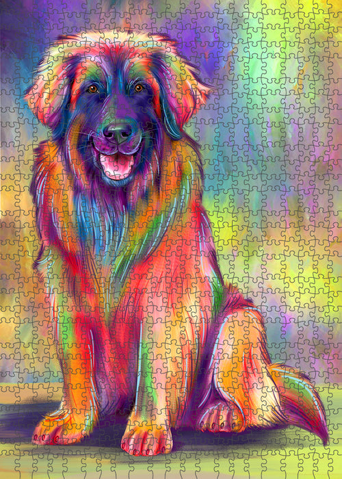 Paradise Wave Leonberger Dog Portrait Jigsaw Puzzle for Adults Animal Interlocking Puzzle Game Unique Gift for Dog Lover's with Metal Tin Box