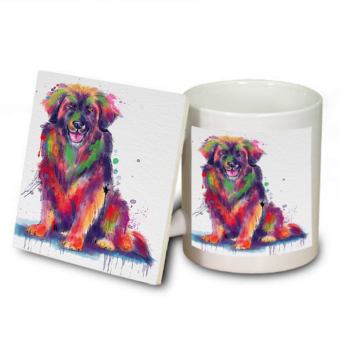 Watercolor Leonberger Dog Mug and Coaster Set MUC57547