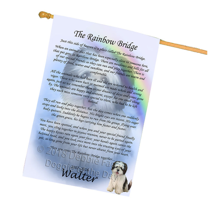 Rainbow Bridge Lhasa Apso Dog House Flag FLG56345