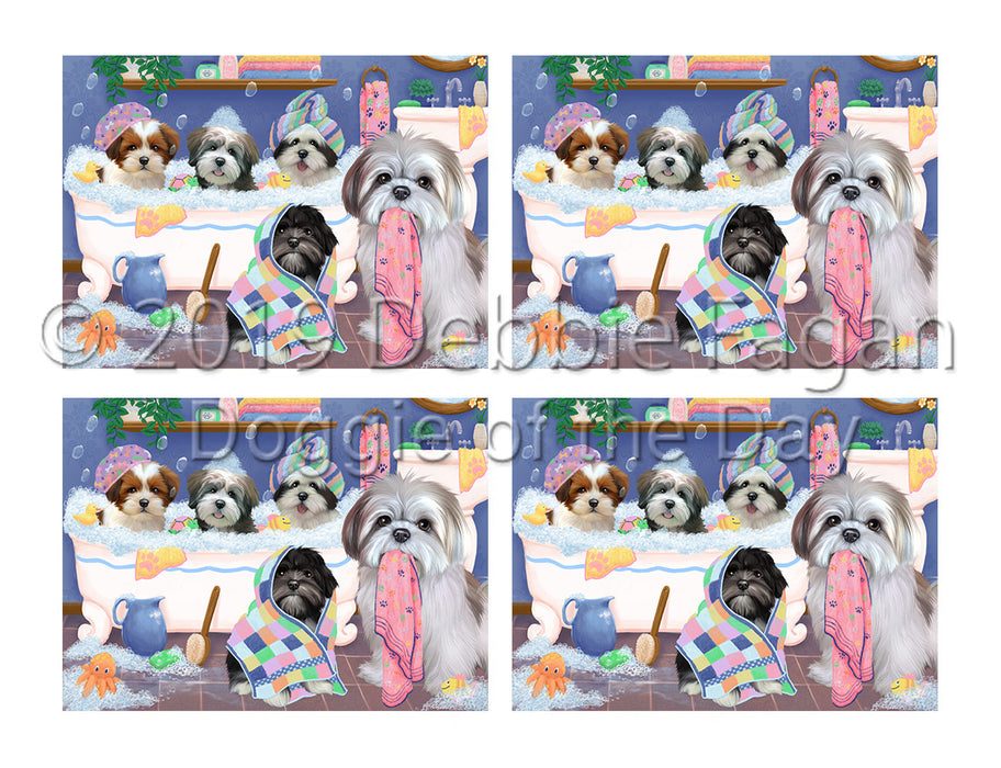 Rub A Dub Dogs In A Tub Lhasa Apso Dogs Placemat