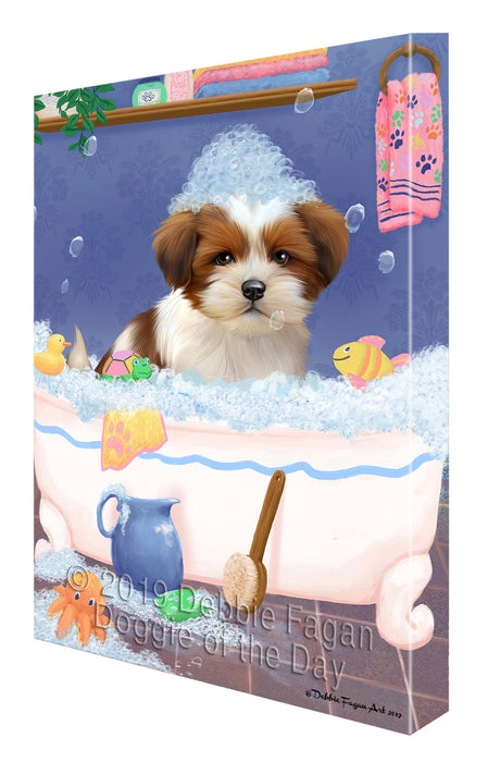 Rub A Dub Dog In A Tub Lhasa Apso Dog Canvas Print Wall Art Décor CVS143027