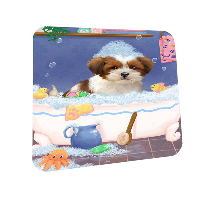 Rub A Dub Dog In A Tub Lhasa Apso Dog Coasters Set of 4 CST57349