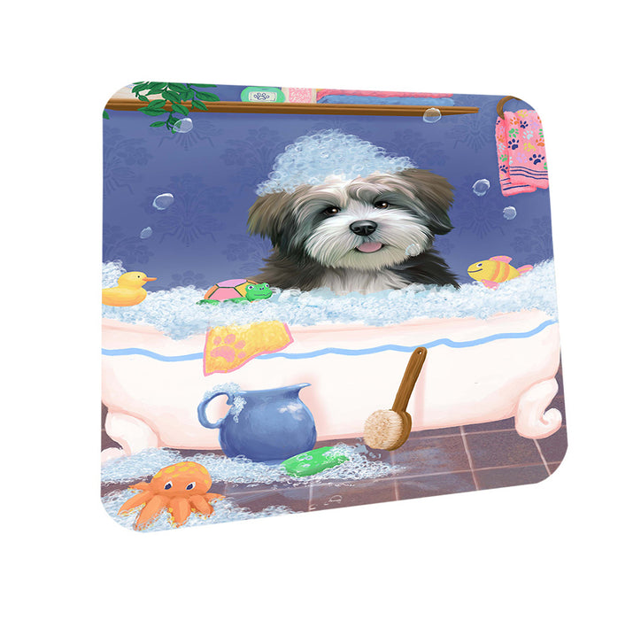 Rub A Dub Dog In A Tub Lhasa Apso Dog Coasters Set of 4 CST57350