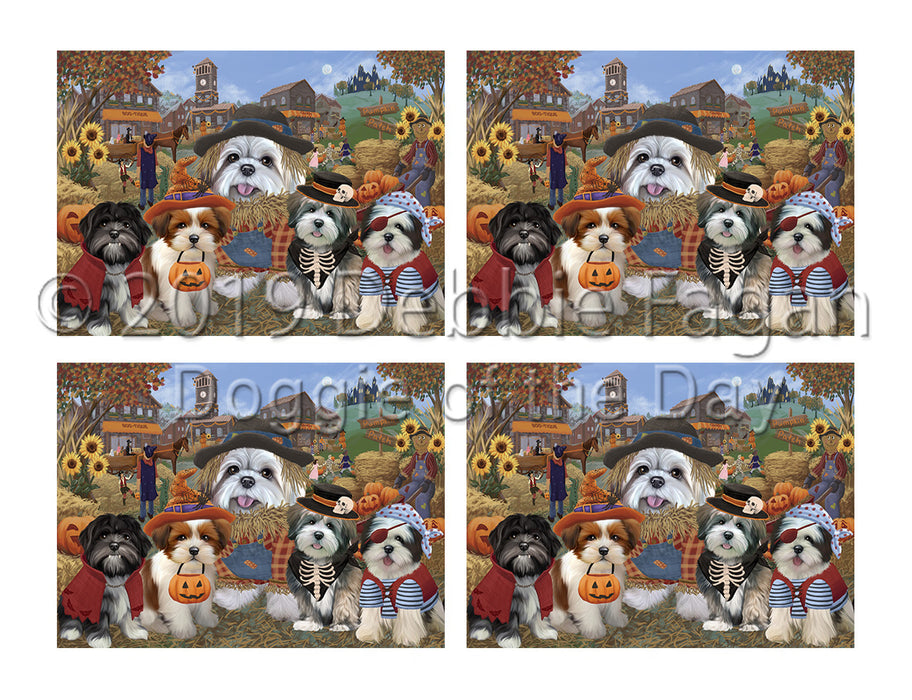 Halloween 'Round Town Lhasa Apso Dogs Placemat