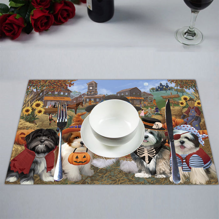 Halloween 'Round Town Lhasa Apso Dogs Placemat