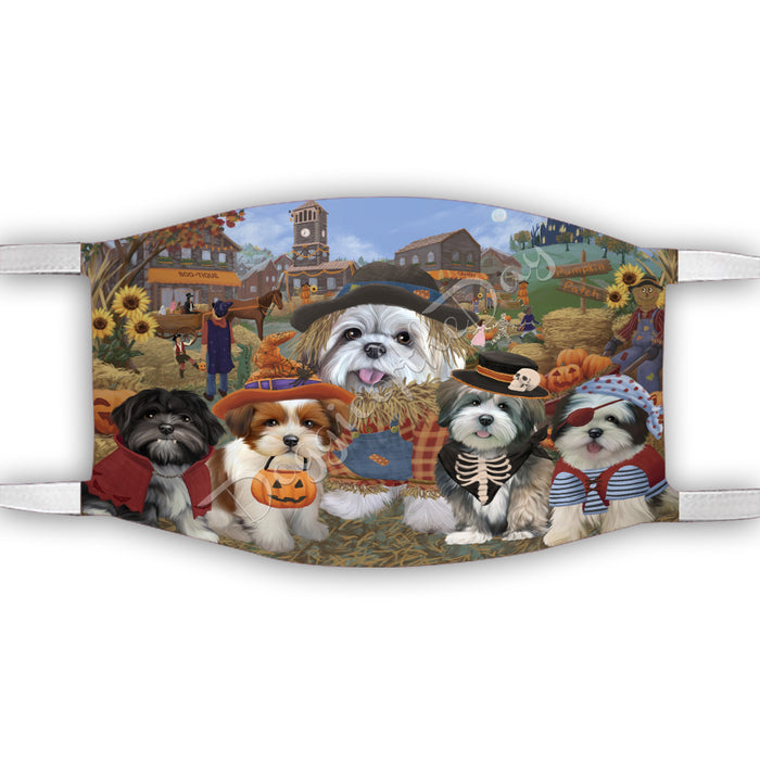 Halloween 'Round Town Lhasa Apso Dogs Face Mask FM49968
