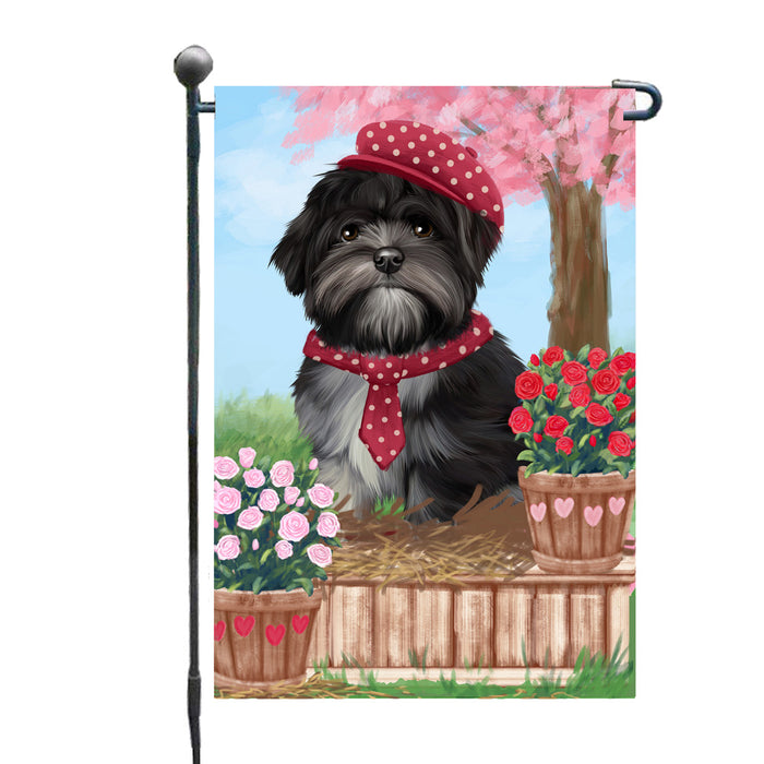 Personalized Rosie 25 Cent Kisses Lhasa Apso Dog Custom Garden Flag GFLG64737