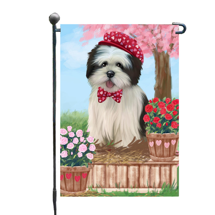 Personalized Rosie 25 Cent Kisses Lhasa Apso Dog Custom Garden Flag GFLG64738