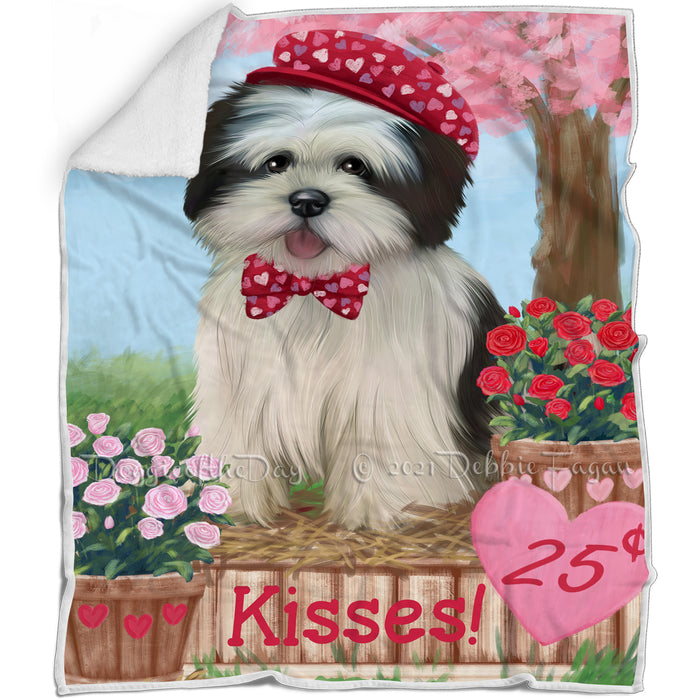 Rosie 25 Cent Kisses Lhasa Apso Dog Blanket BLNKT123078