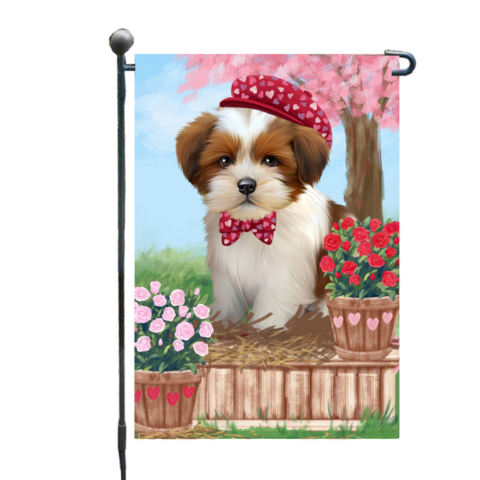 Personalized Rosie 25 Cent Kisses Lhasa Apso Dog Custom Garden Flag GFLG64739