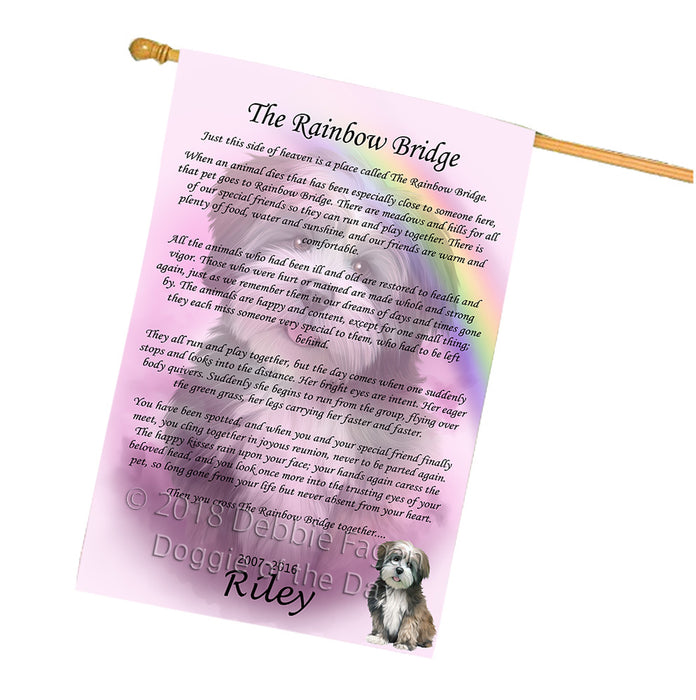 Rainbow Bridge Lhasa Apso Dog House Flag FLG56346